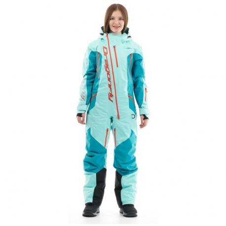 Горнолыжный комбинезон  Gravity Premium, зимний, карманы, карман для ски-пасса, капюшон, мембранный, утепленный, водонепроницаемый, размер S, голубой Dragonfly