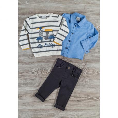 Комплект для мальчика (брюки, рубашка, джемпер) G-KOMM18/12 Cascatto
