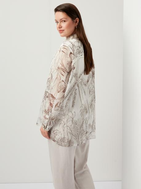 Блуза с принтом лёгкая светлая (46) Lalis