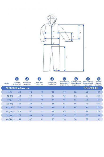 Комбинезон  Хаки, 706638 (58, 4xl) Forcelab