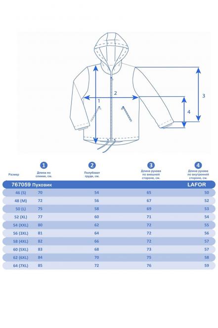 Мужской зимний Пуховик  Черный, 767059 (60, 5xl) Lafor