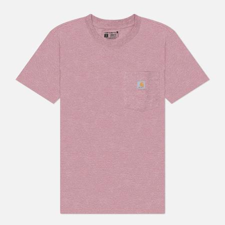 Женская футболка  Loose Fit Heavyweight K87 Pocket, цвет розовый, размер L CARHARTT