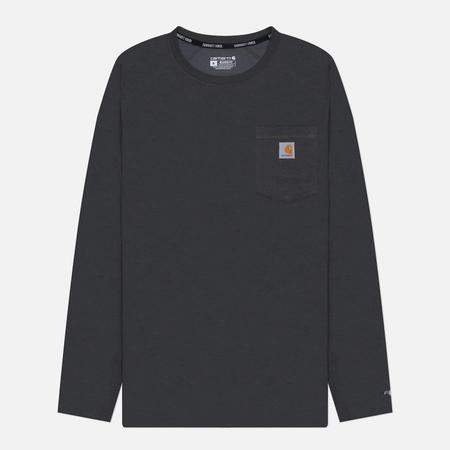 Мужской лонгслив  Force Relaxed Fit Midweight Pocket, цвет серый, размер L CARHARTT