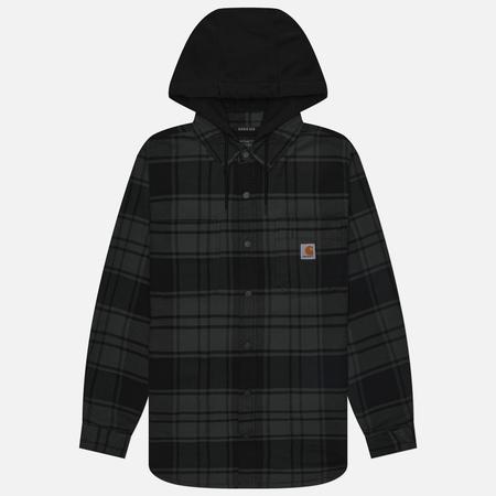 Мужская рубашка  Rugged Flex Relaxed Fit Flannel Fleece Lined Hooded, цвет серый, размер M CARHARTT