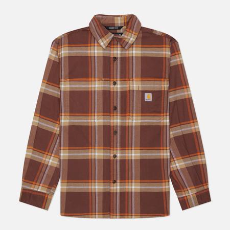 Мужская рубашка  Rugged Flex Relaxed Midweight Flannel Plaid, цвет коричневый, размер M CARHARTT