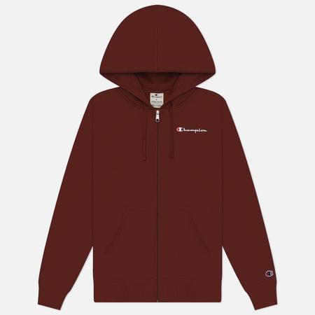 Женская толстовка  Small Logo Full-Zip Fleece Hoodie, цвет бордовый, размер S Champion