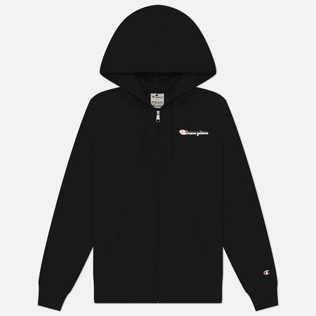 Женская толстовка  Light Soft Small Logo Full-Zip Hoodie, цвет чёрный, размер XS Champion