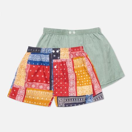 Комплект мужских трусов  Bandana & Solid 2-Pack, цвет зелёный, размер XXL ANONYMOUS ISM
