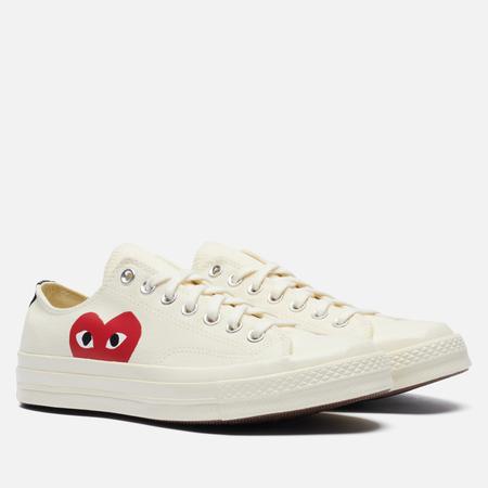 Кеды  x Comme des Garcons Play Chuck 70 Low, цвет бежевый, размер 36 EU Converse