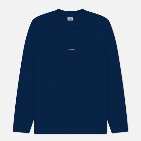 Мужской лонгслив  Brushed Jersey Logo Regular Fit, цвет синий, размер XL C.P. COMPANY