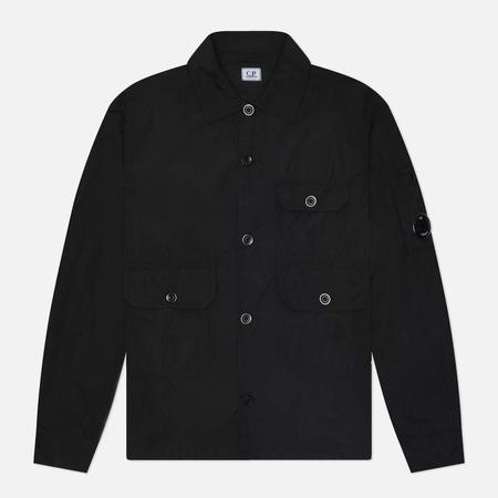 Мужская куртка ветровка  Chrome-R Full Button Overshirt, цвет чёрный, размер M C.P. COMPANY