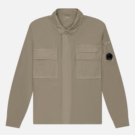 Мужская рубашка  Organic Gabardine Lens, цвет бежевый, размер XXL C.P. COMPANY
