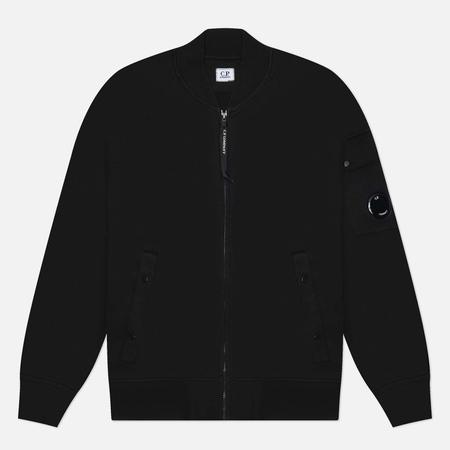 Мужская толстовка  Cotton Diagonal Fleece Full Zip, цвет чёрный, размер XXL C.P. COMPANY