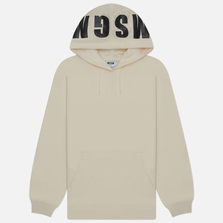 Женская толстовка  Maxilogo Basic Unbrushed Hoodie, цвет бежевый, размер M MSGM