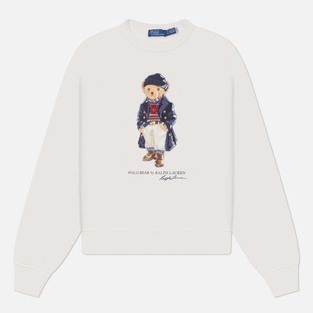 Женская толстовка  Polo Bear Coat Crew, цвет белый, размер XS Polo Ralph Lauren