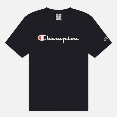 Мужская футболка  Big Logo Crew Neck, цвет чёрный, размер S Champion