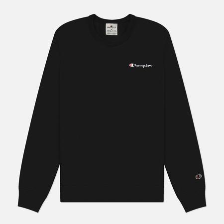 Мужская толстовка  Small Logo Fleece Crew Neck, цвет чёрный, размер L Champion
