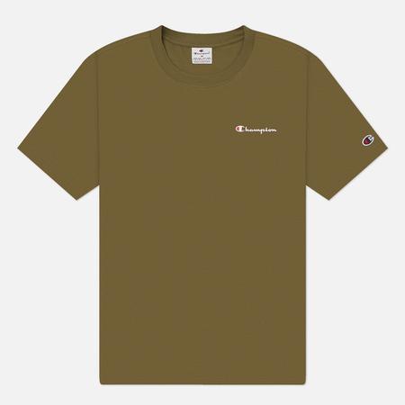 Мужская футболка  Small Logo Crew Neck, цвет зелёный, размер XL Champion