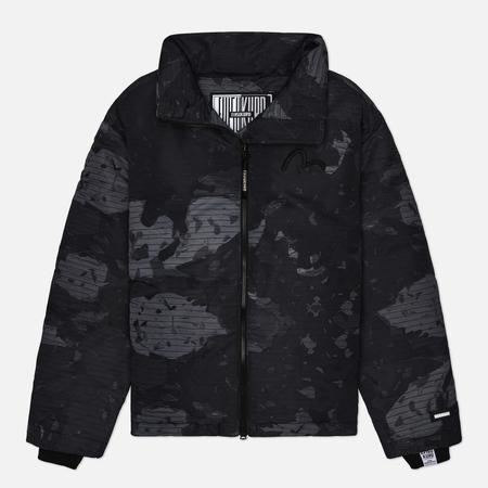 Мужской пуховик  kuro Boro Fabric Printed Down, цвет серый, размер M Evisu