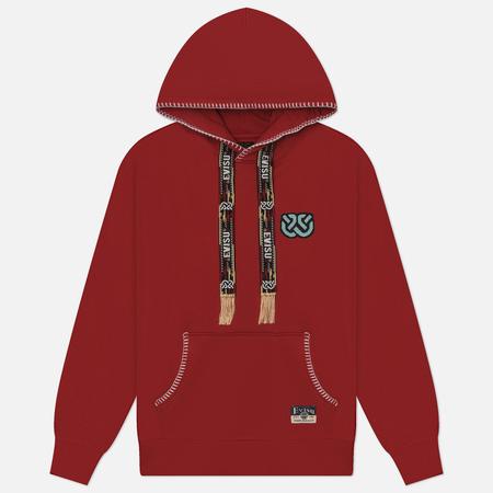 Мужская толстовка  Heritage Jacquard Drawstring Hoodie, цвет бордовый, размер XL Evisu