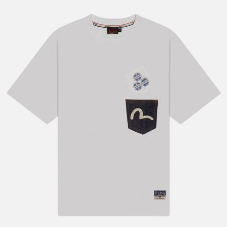 Мужская футболка  Heritage Printed Seagull Multi-Pocket, цвет белый, размер L Evisu
