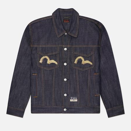 Мужская джинсовая куртка  Heritage Hakutaku Embroidery Denim, цвет синий, размер L Evisu
