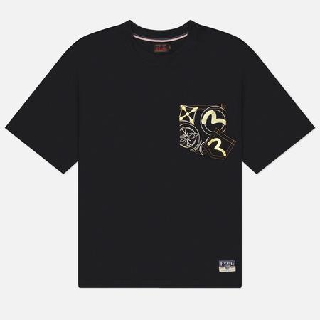 Мужская футболка  Heritage Multi-Pocket Printed, цвет чёрный, размер M Evisu