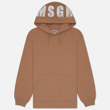 Мужская толстовка  Maxilogo Hoodie, цвет коричневый, размер L MSGM
