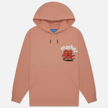 Мужская толстовка  V-Day Fragile Hoodie, цвет розовый, размер S MARKET