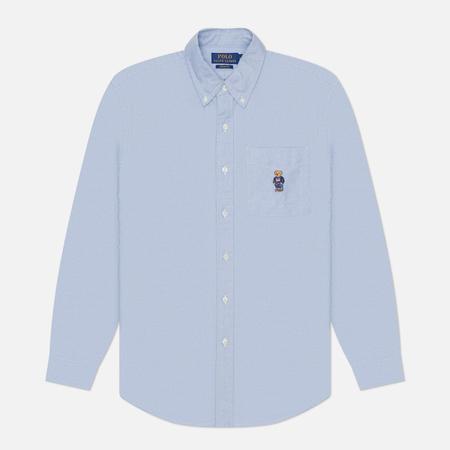 Мужская рубашка  Polo Bear Oxford Custom Fit, цвет голубой, размер XL Polo Ralph Lauren