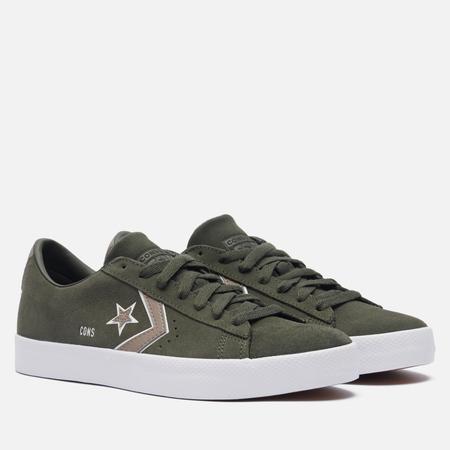 Мужские кеды  PL Vulc Pro Classic Suede, цвет зелёный, размер 43 EU Converse