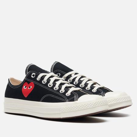 Кеды Converse x  Chuck 70 Single Heart Low, цвет чёрный, размер 38 EU Comme des Garcons PLAY