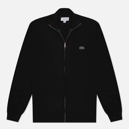 Мужской свитер  Stand-Up Collar Organic Cotton Zippered, цвет чёрный, размер XL Lacoste