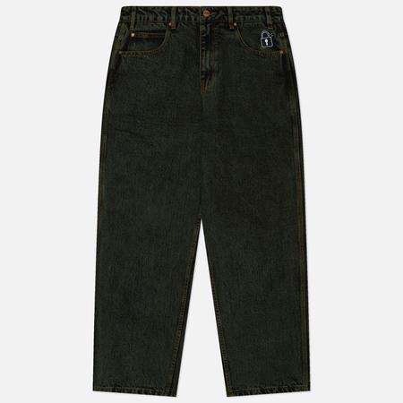 Мужские джинсы  Lock Baggy Denim, цвет оливковый, размер 34 BUTTER GOODS