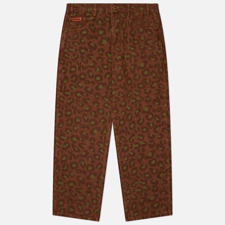 Мужские джинсы  Leopard Denim, цвет коричневый, размер 30 BUTTER GOODS