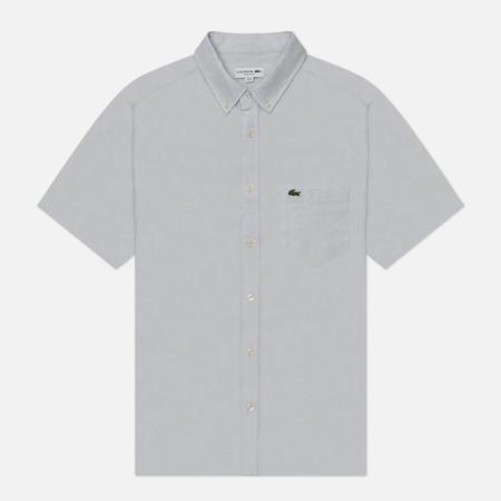 Мужская рубашка  Regular Fit Button-Up Collar Linen, цвет голубой, размер 39 Lacoste