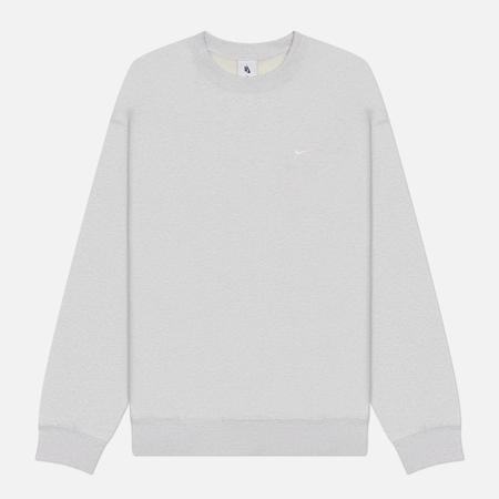 Мужская толстовка  Solo Swoosh Fleece Crew Neck, цвет серый, размер S Nike