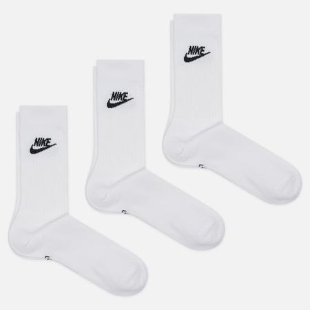 Комплект носков  3-Pack Everyday Essential Crew, цвет белый, размер 46-50 EU Nike