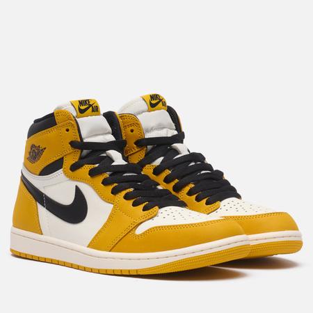Мужские кроссовки  Air  1 Retro High OG, цвет жёлтый, размер 41 EU Jordan