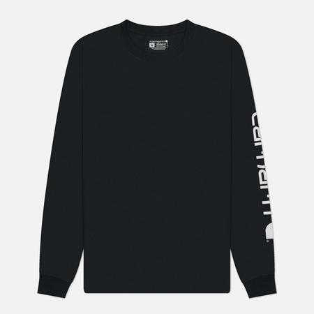 Мужской лонгслив  Relaxed Fit Heavyweight Logo Sleeve Graphic, цвет чёрный, размер XXL CARHARTT