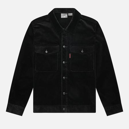 Мужская демисезонная куртка  Corduroy Trucker, цвет чёрный, размер S Gramicci