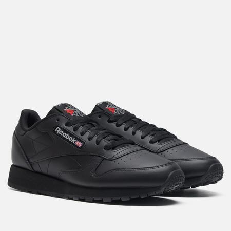 Мужские кроссовки  Classic Leather, цвет чёрный, размер 50 EU Reebok