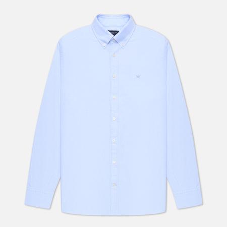 Мужская рубашка  Washed Oxford Slim Fit, цвет голубой, размер S Hackett