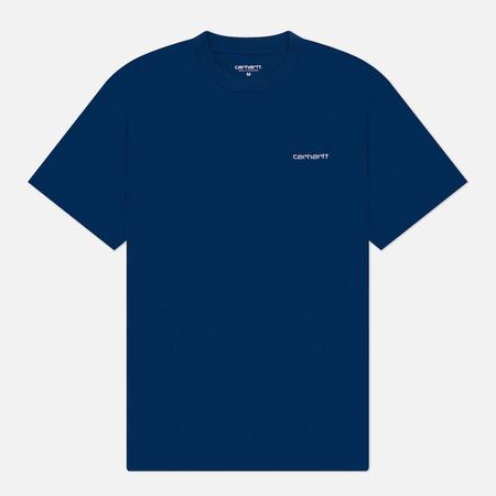 Мужская футболка  Script Embroidery, цвет синий, размер S Carhartt WIP