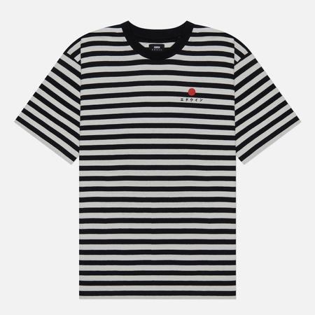 Мужская футболка  Basic Stripe, цвет чёрный, размер XXL Edwin