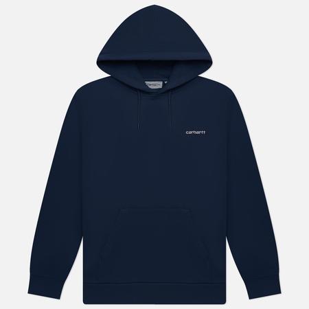 Мужская толстовка  Hooded Script Embroidery, цвет синий, размер XL Carhartt WIP