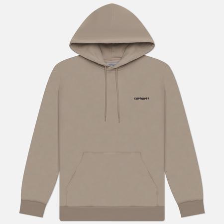 Мужская толстовка  Hooded Script Embroidery, цвет бежевый, размер M Carhartt WIP