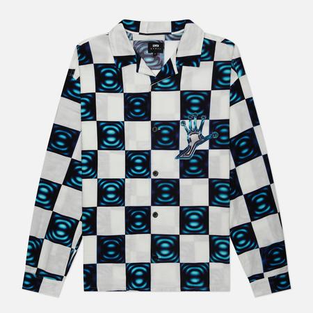 Мужская рубашка  Digital Check All Over Print Crepe, цвет синий, размер S Edwin