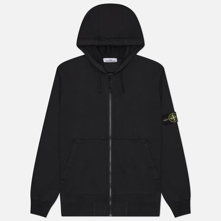 Мужская толстовка  Organic Cotton Fleece Zip Hoodie, цвет чёрный, размер L Stone Island