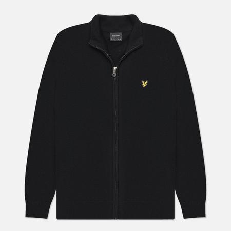 Мужской свитер  Lambswool Blend Zip Through, цвет чёрный, размер L Lyle & Scott